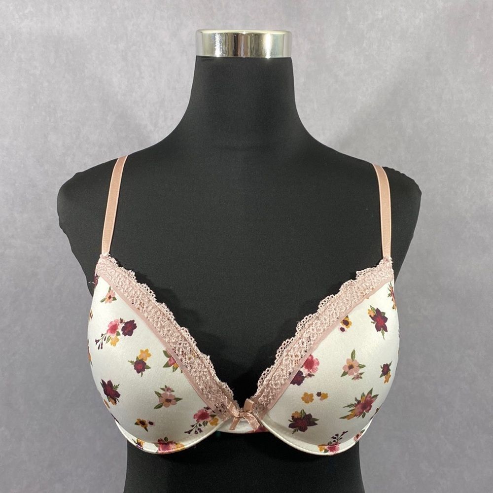 38C Floral Push-Up Underwire Bra